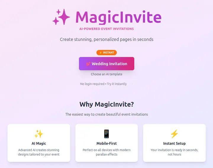 MagicInvite — AI-Powered Invitation Generator
